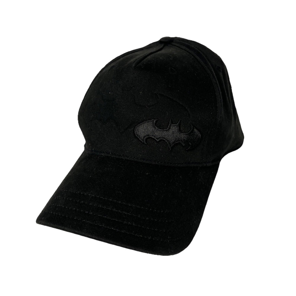 Drew Pearson DC Comics Batman Tonal Double Logo Embroidered A-Flex Hat All Black